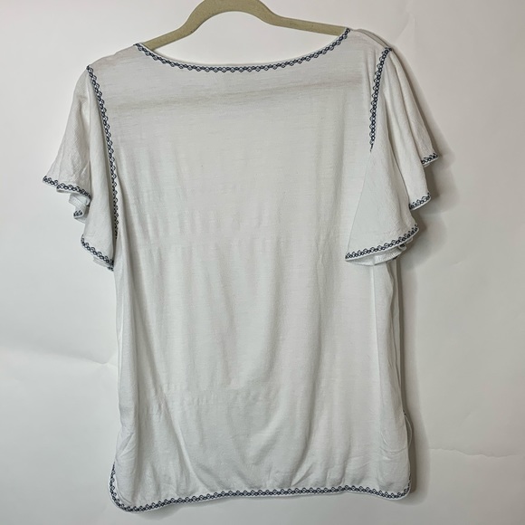 ❌SOLD❌Max Studio White Ruffle Sleeve Blouse Top - Picture 5 of 7